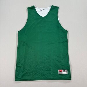 Nike Stock Reversible Basketball Jersey Men's Medium Green White Practice Blank‎
